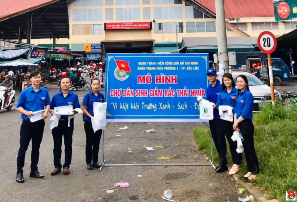 Bảo Lộc: Đoàn phường I với mô hình “Chợ dân sinh giảm rác thải nhựa”